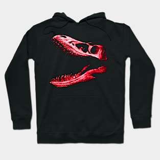 Dinosaur Skull Red Hoodie